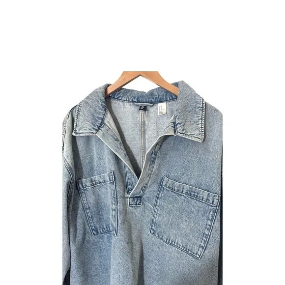 H&M Denim Pullover Shirt Size extra large - Picture 7 of 9